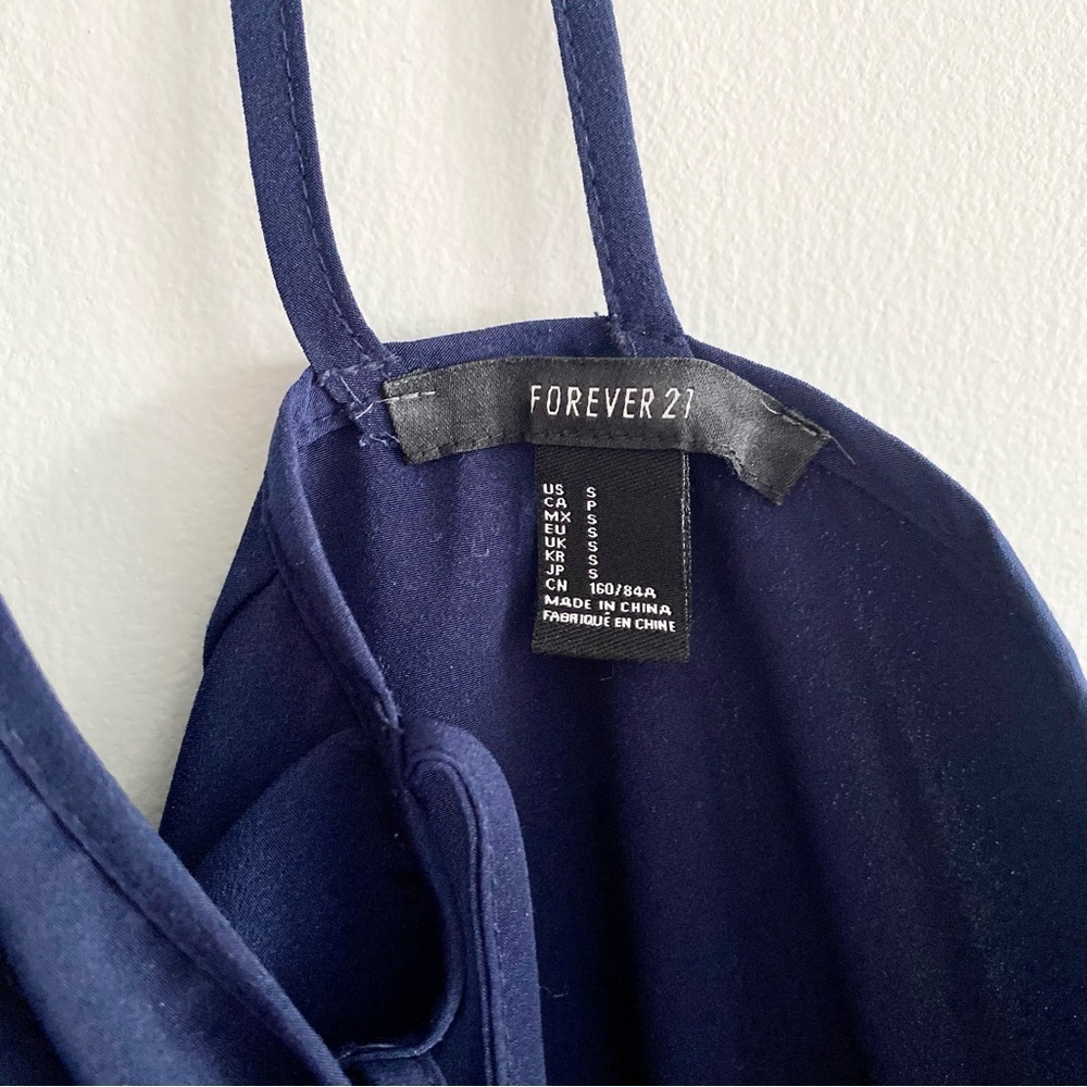 Forever 21 Navy Crisscross Dress Size Small - Picture 5 of 5
